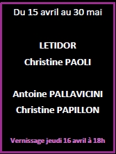 2026 avril-mai – Galerie Cathy art – Aix en provence